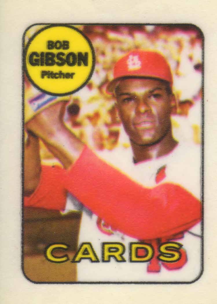 Bob Gibson baseball trading card