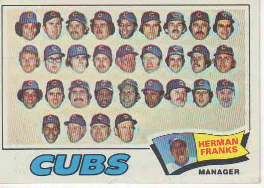 Chicago Cubs Team baseball trading card