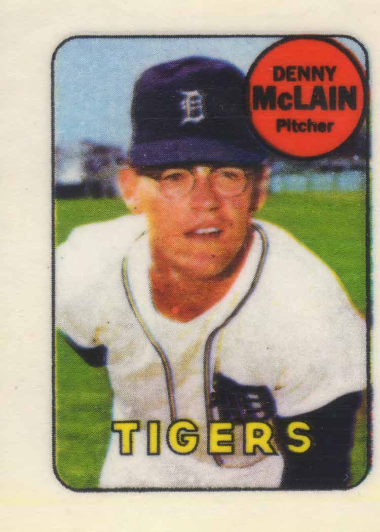 Denny McLain baseball trading card