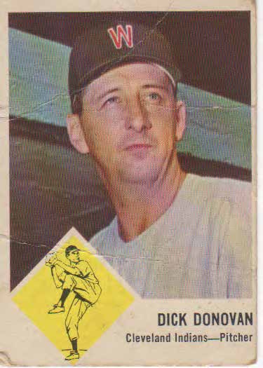 Dick Donovan baseball trading card