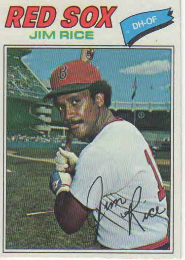 Jim Rice baseball trading card