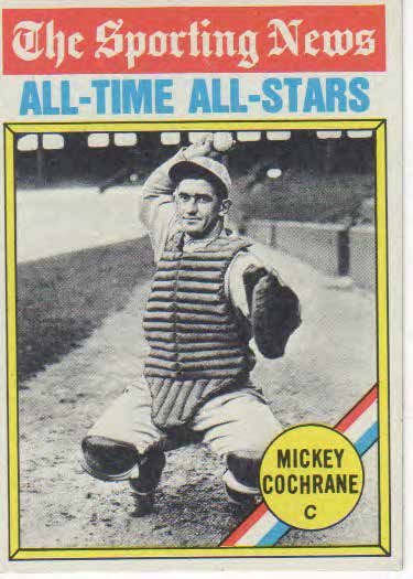 Mickey Cochrane baseball trading card