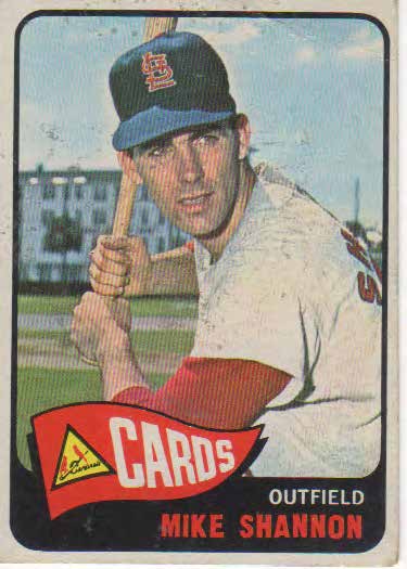 Mike Shannon baseball trading card