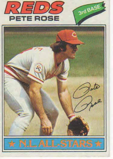 Pete Rose baseball trading card