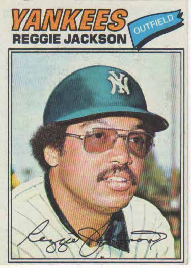 Reggie Jackson baseball trading card