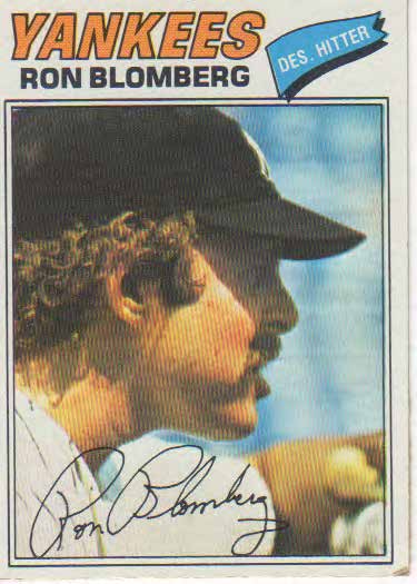 Ron Blomberg baseball trading card