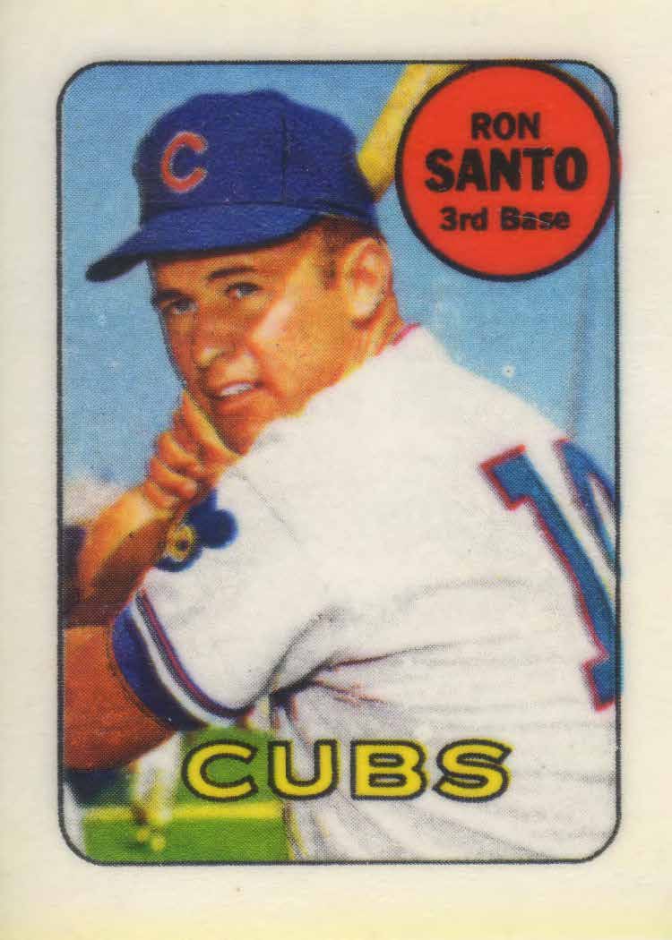 Ron Santo baseball trading card