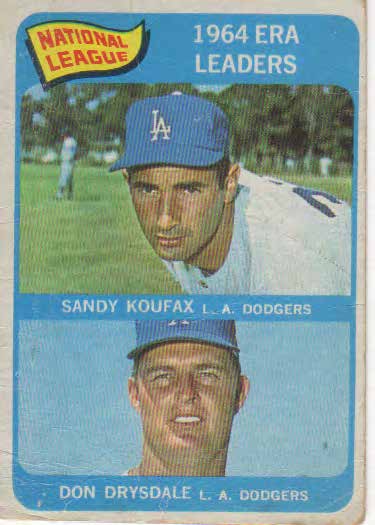 Sandy Koufax and Don Drysdale baseball trading card