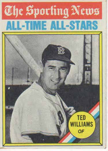 Ted Williams baseball trading card