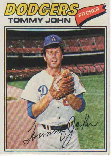 Tommy John baseball trading card