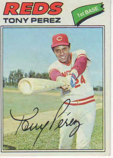 Tony Perez baseball trading card