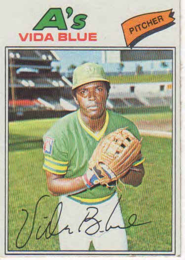 Vida Blue 2 baseball trading card