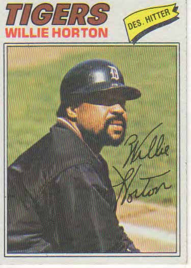 Willie Horton baseball trading card