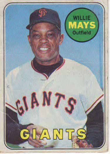 Willie Mays baseball trading card